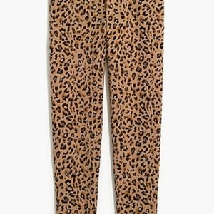 NWT J Crew leopard cropped leggings SMALL